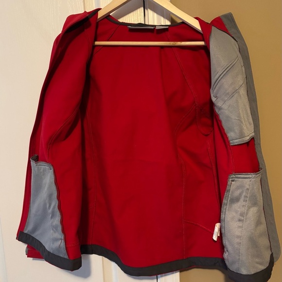 Women's Red Varsity Jacket - Picture 4 of 9